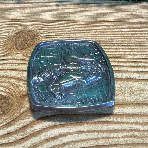 Numbered PONY EXPRESS 125 year commemorative belt buckle 39267 Cowboy Western - Picture 8 of 10